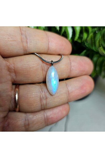Singincraft Mini Moonstone - Moonstone Natural Stone Necklace - 13 - (Only Ha...