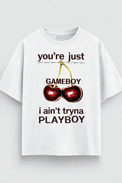 YOLO STREET Μπλουζάκι Unisex με γραφικό σχέδιο Cherry, 100% βαμβάκι, Streetwear