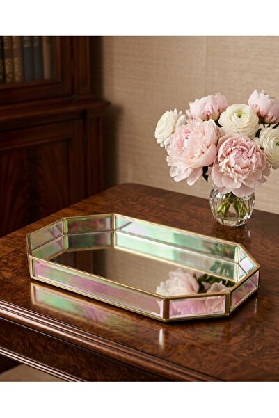 Cemile AYNALI KÖŞELİ TEPSİ 35 CM