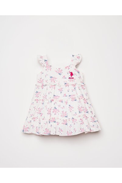 U.S. Polo Assn. Rochie pentru fetițe cu mâneci scurte, roz