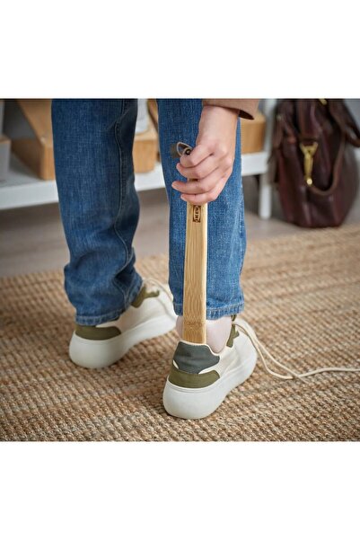 IKEA QUİCK Bambu Ayakkabı Çekeceği Uzunluk 40 Cm Kaliteli Ahşap Dayanıklı Ask...