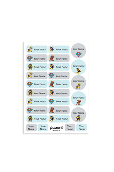 Printoot ملصقات باو باترول تتميز بأيقونات فنية للأبطال وملصقات فينيل لاصقة عا...