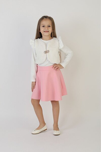 ARBİ kids Set elegant de sărbătoare din trei piese pentru fete, cu fustă și t...