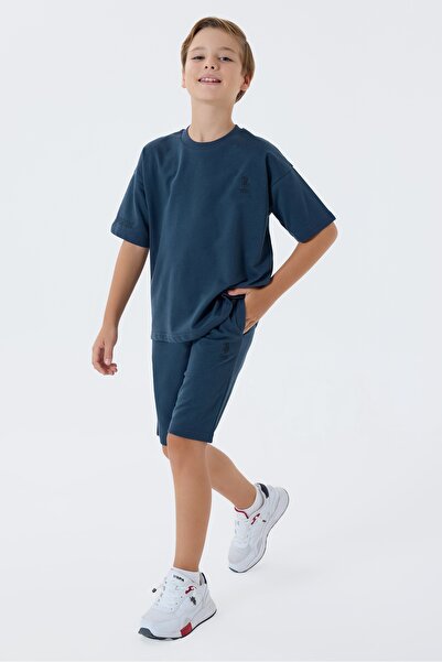 U.S. Polo Assn. Set de două piese, tricou și pantaloni scurți, pentru băieți,...