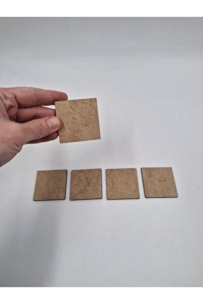 Mu Art Ahşap 5 cm ebadında 5 adet kare 3mm MDF seti boyanabilir