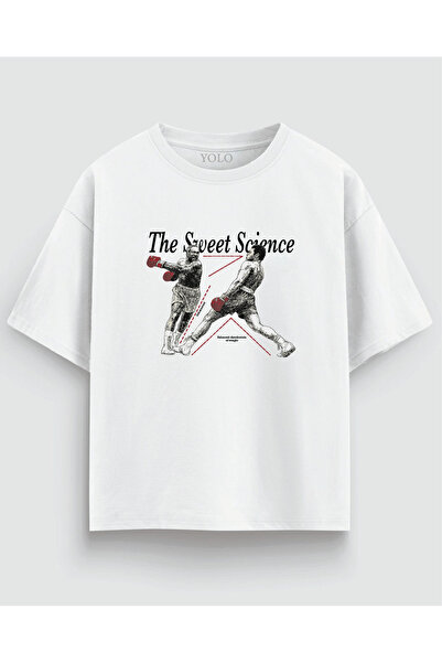 YOLO STREET The Sweet Science Boxing Μπλουζάκι Oversize με στάμπα, 100% Βαμβά...