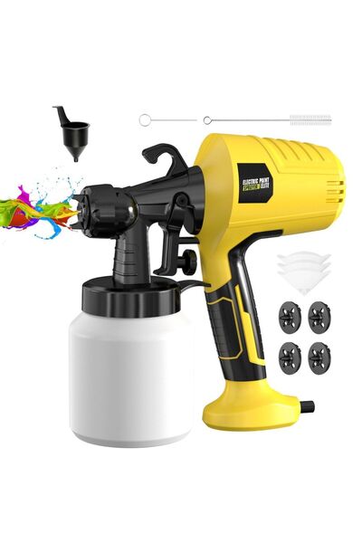 Antoniabeautyshop Pistol Electric de Vopsit 1000W, Pulverizator Vopsea cu 3 D...
