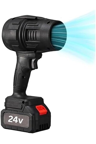 Generic مروحة نفخ محمولة توربو جيت - نافخ هواء عالي القوة مع بطارية كبيرة الس...