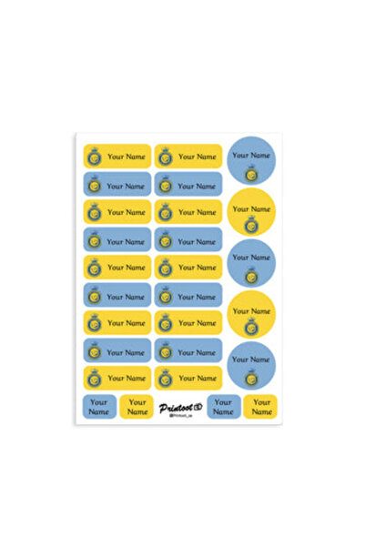 Printoot ملصقات النصر التي تتميز بأيقونات كرة قدم فنية وفينيل لاصق عالي الجودة