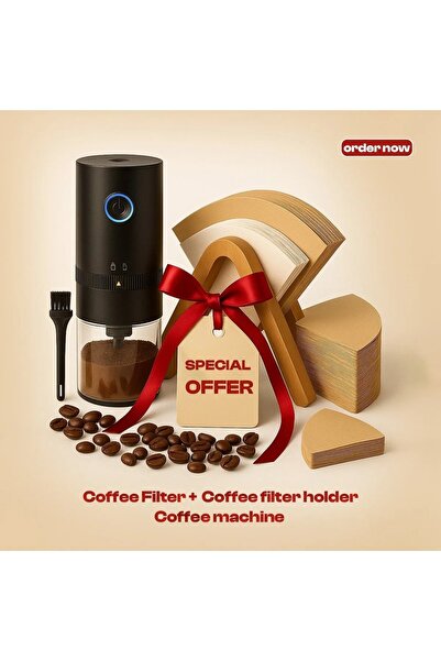 Primo Plus 3MiX(Coffee Filter Holder Beige+Portable Electric Coffee Grinder+1...