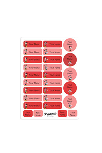 Printoot Minnie Mouse Stickers Featuring Artistic Character Icons and High-Qu...