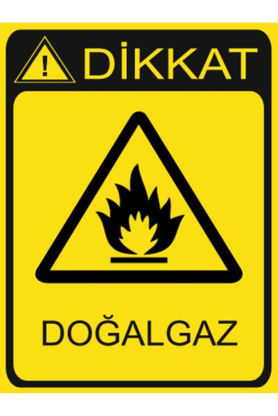 HiperAD Reklam لافتة تحذيرية للغاز الطبيعي DEKOTA BASKI – 3 مم فوركس × 25 سم ...