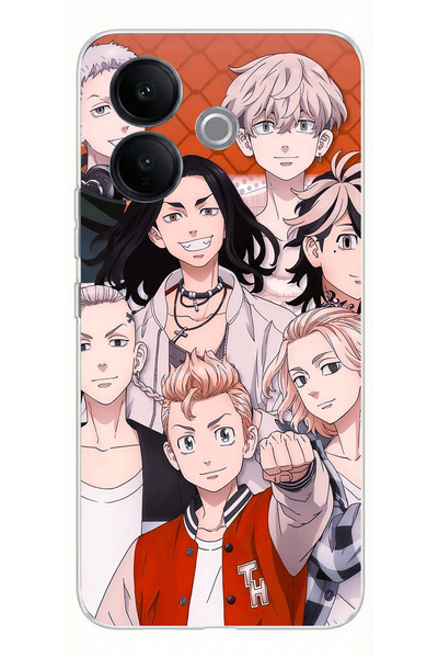 TechTree حافظة سيليكون متوافقة مع شخصيات طوكيو ريفينجرز مطبوع من فيفو V60 لايت