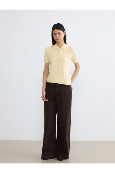 LC Waikiki Brown Wideleg Women's Jean Trousers