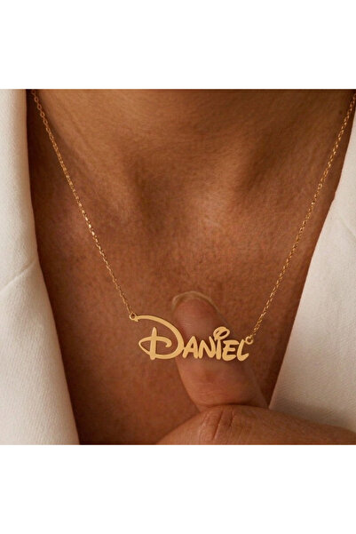 Soleildor 925 ayar Orijinal Gümüş Disney fontlu İsim Gümüş Kolye (istenilen i...