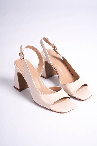 LEVONYA Pantofi de damă Delicate, din piele lacuită, bej, cu deschidere later...