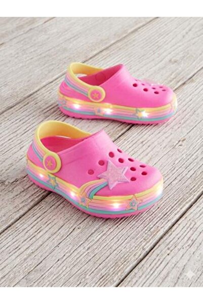 Next Baby Pink Star with Patterned Lights Slipper