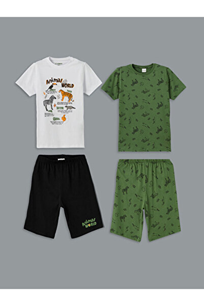 LC Waikiki I Zero Roba Collar Boy's Shorts Pajama Set 2 Pieces from Freezen S...