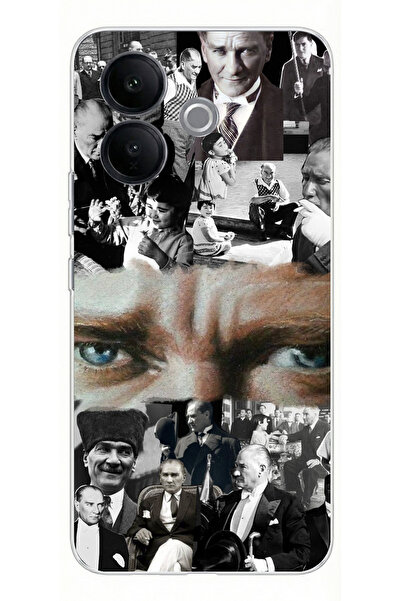 TechTree حافظة سيليكون متوافقة مع هاتف Vivo V60 Lite من طراز Atatürk Colorful...