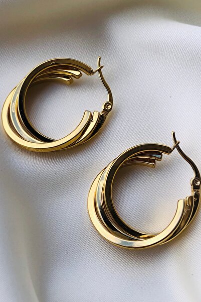 Marka Gold Women's Stainless Steel Earrings 316L