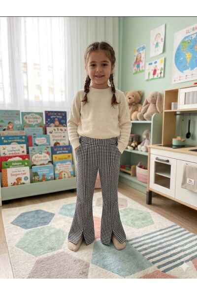 CİVELEK Kaz Ayağı Με σχέδιο Ίντερλοκ Μπροστινό Y άνοιγμα İ καμπάνα e Με τσέπε...