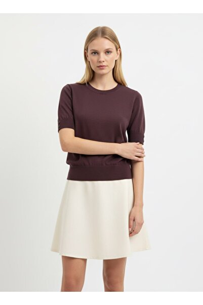 Noi Belis Soft-Textured Crew Neck Short Sleeve Knitwear Blouse Ss26Bz0063
