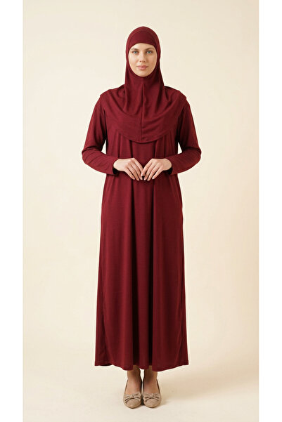 KanatGo Women's Hijab Prayer Dress – Long Sleeve, Straight Cut Comfortable Pr...