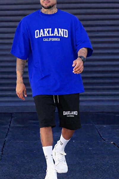 zeag Men's Okland California Printed Shorts T-Shirt Set