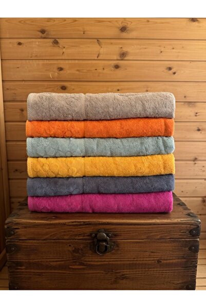 Şelale Lüks Kadife Cotton 50x90 El Yüz Havlusu 6 lı