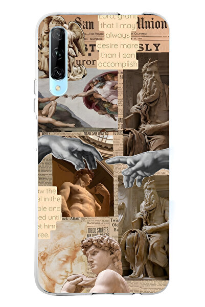 FLAMENKO حافظة هاتف شفافة متوافقة مع هاتف هواوي بي سمارت برو منقوش من رينيسان...