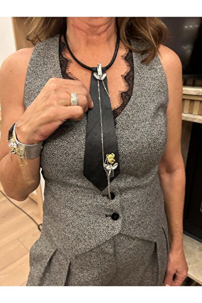 AGG TASARIM جلد قلادة على شكل ربطة عنق