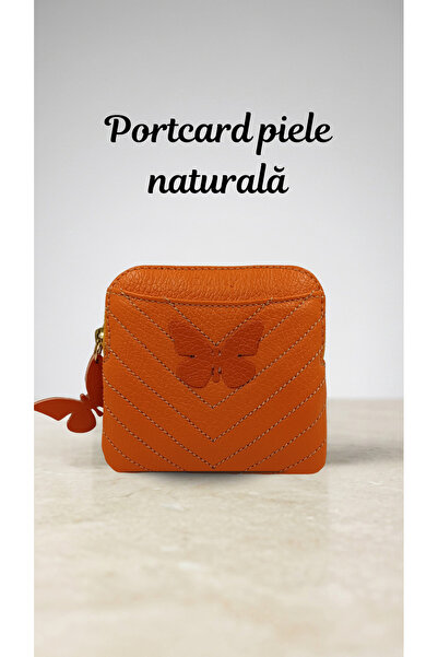 OEM Slim Card Holder made of Genuine Leather, card holder with zipper