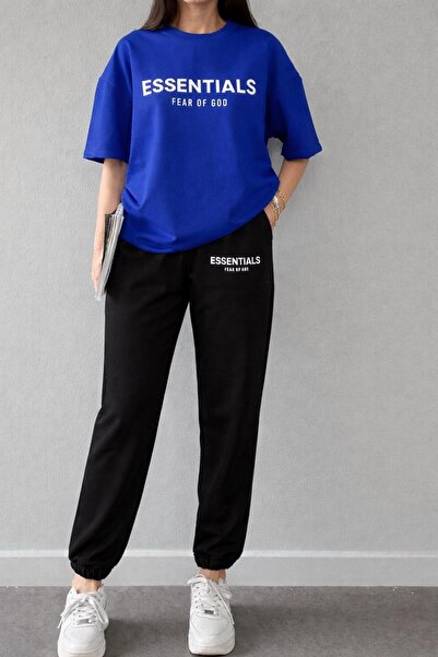 zeag SET DE TRICOU ȘI PANTALONI DE TRENING CU IMPRIMEU ESSENTIALS PENTRU FEMEI