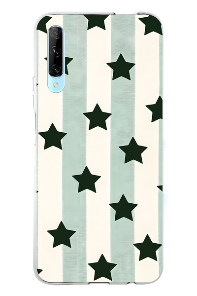 FLAMENKO حافظة هاتف شفافة متوافقة مع هاتف هواوي بي سمارت برو مخطط ستار منقوش