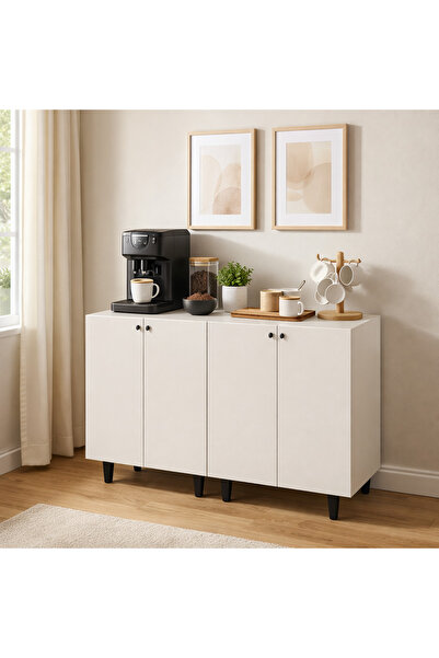 uğurranza 4 Kapaklı Çok Amaçlı Dolap Defne Mutfak Dolabı Erzak Dolabı Kiler D...