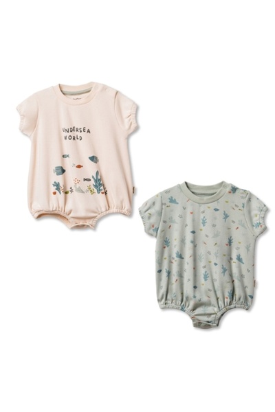 BabyCosy Organic Wear 100% قطن، قطعتين، مقاس كبير، بأكمام قصيرة، بيبي بادي - ...