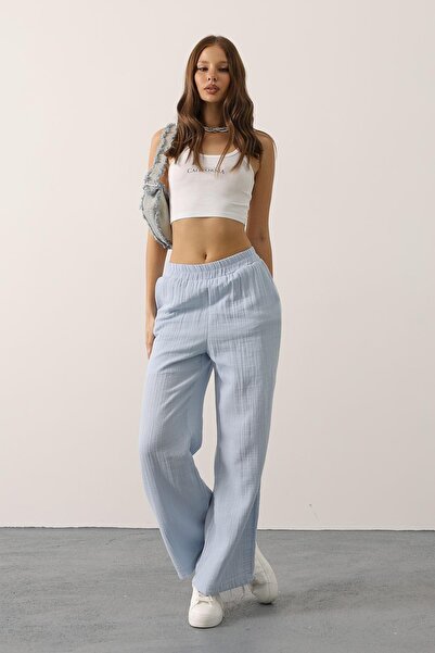 Secret Passion Lingerie New Season Washed Muslin Fabric Wide Leg Women's Trou...