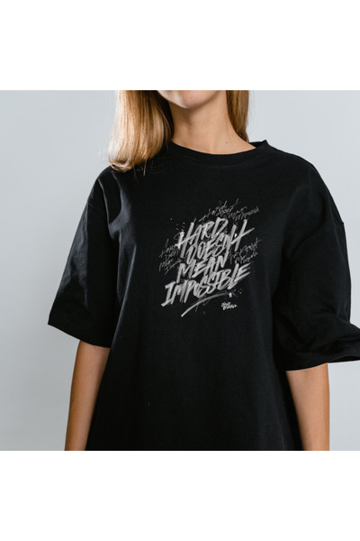 TİMİSİVA Tricou unisex supradimensionat ARTISTIC cu imprimeu guler rotund cu ...