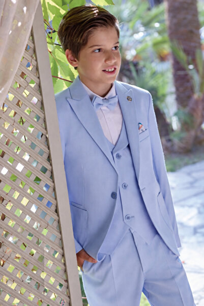 Mogi بدلة ولادية رسمية من ٥ قطع - أزرق -