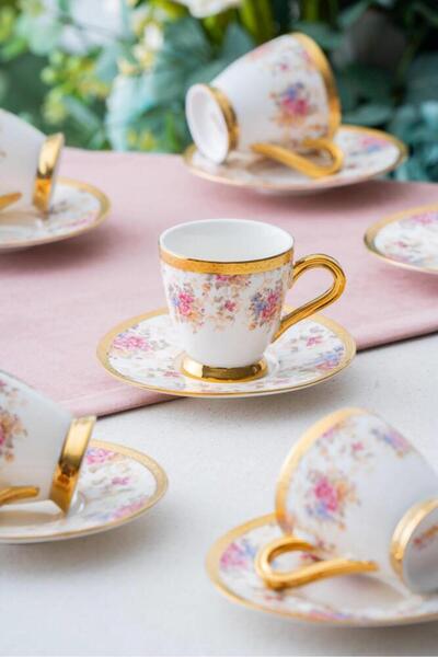 ACAR Francis 6 Kişilik Kahve Fincanı Takımı - 90 ml