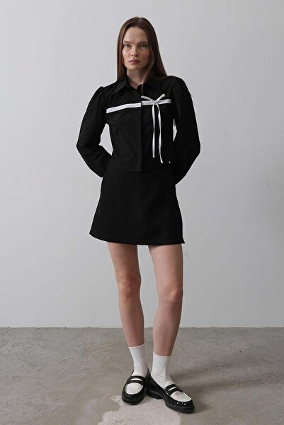 Secret Passion Lingerie Λεπτομέρεια με φιόγκο Γυναικείο πουκάμισο με αντίθεση...