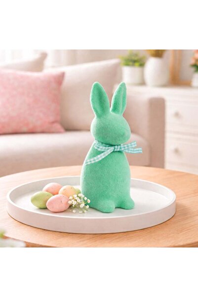 OEM Decorative Easter Bunny Velvet Mint Green 15cm