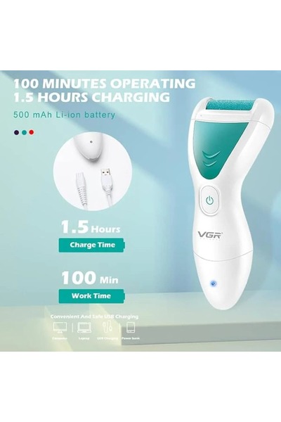 VGR V-812 Electric Pedicure Tool for Dead Skin Removal and Foot Care