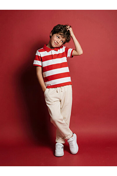 LC Waikiki Lcw Kids Beige Elastic Waist Boys' Trousers