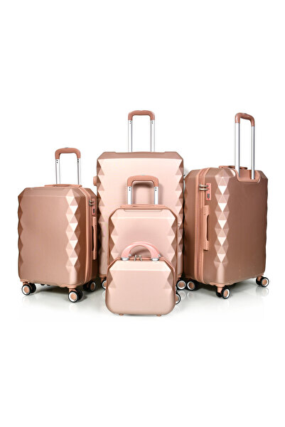 MORANO Murano 5-piece rolling suitcase set with safety lock. Sizes: 28"-24"-2...