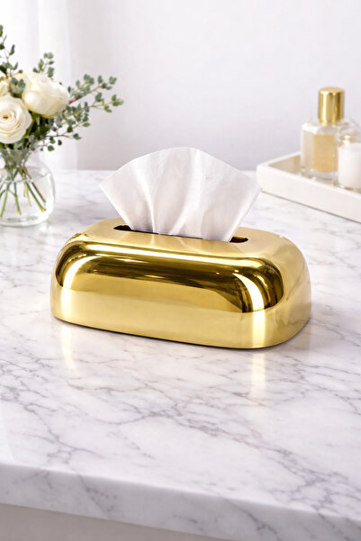 Noor Luxury gold tissue box – an elegant tissue box for decorating living roo...