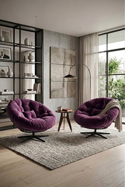 AVYNA ELYSIA Elite™ 2 Adet 360 Derece Dönen Mekanizmalı Tekli Koltuk Berjer &...