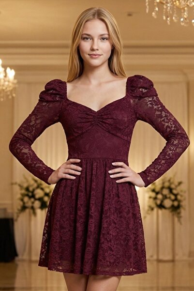 OLSAMODA Women's Flawless Cut Front B Ruched Premium E Stretchy D Lace Fabric...