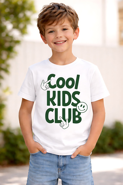 ArtYus تي شيرت كول كيدز كلوب مطبوع للأطفال من الجنسين - قطن قطع تي شيرت صيفي ...