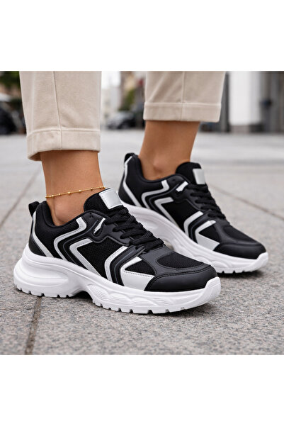 Emax Pantofi sport pentru femei cu talpă groasă – Confortabili pentru zi cu z...